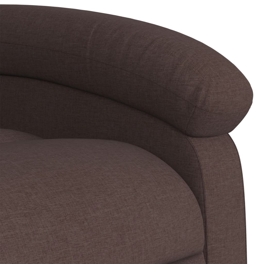 Fauteuil de massage inclinable électrique Marron foncé Tissu - XIOS