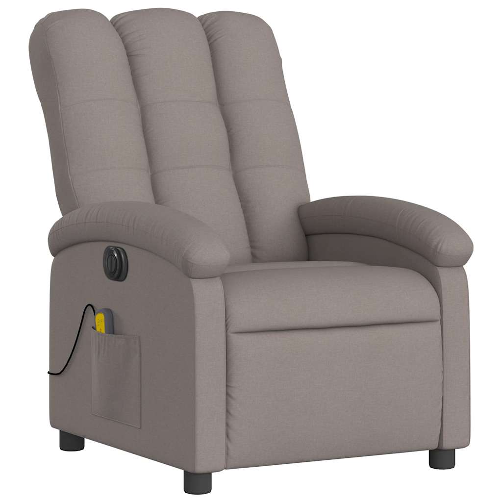 Fauteuil de massage inclinable électrique Taupe Tissu - XIOS