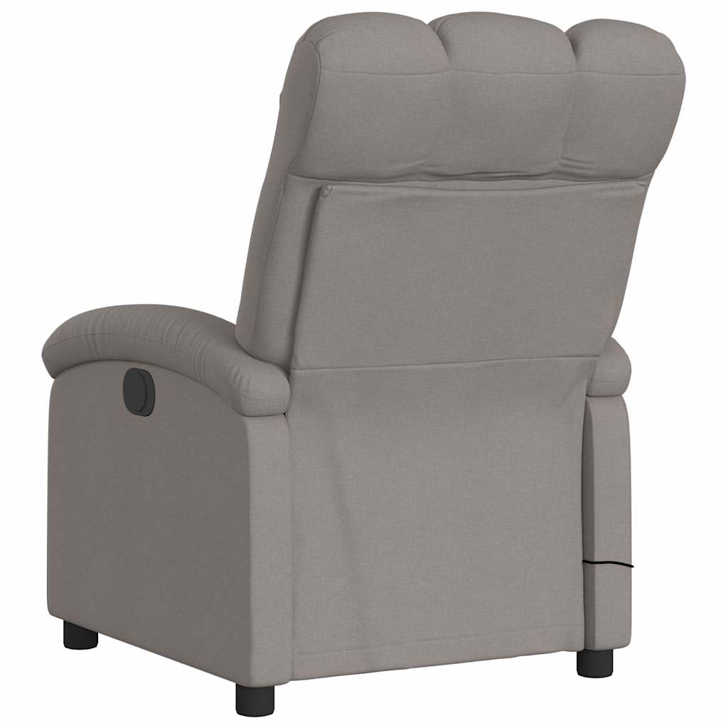 Fauteuil de massage inclinable électrique Taupe Tissu - XIOS