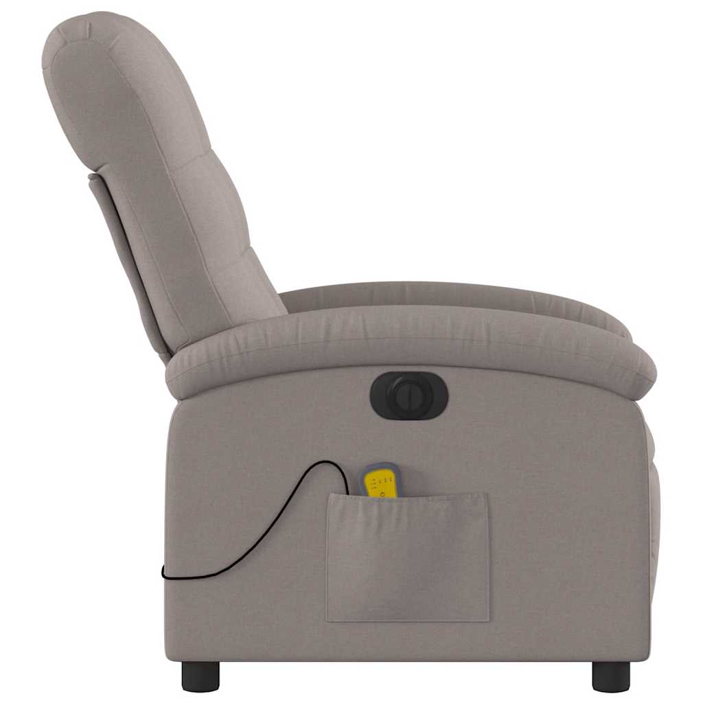 Fauteuil de massage inclinable électrique Taupe Tissu - XIOS