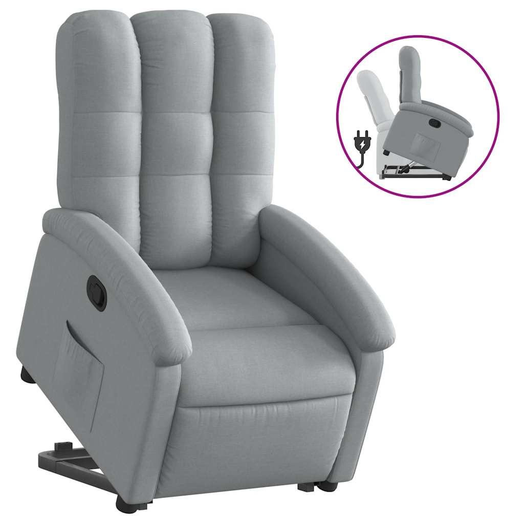 Fauteuil inclinable Gris clair Tissu - XIOS