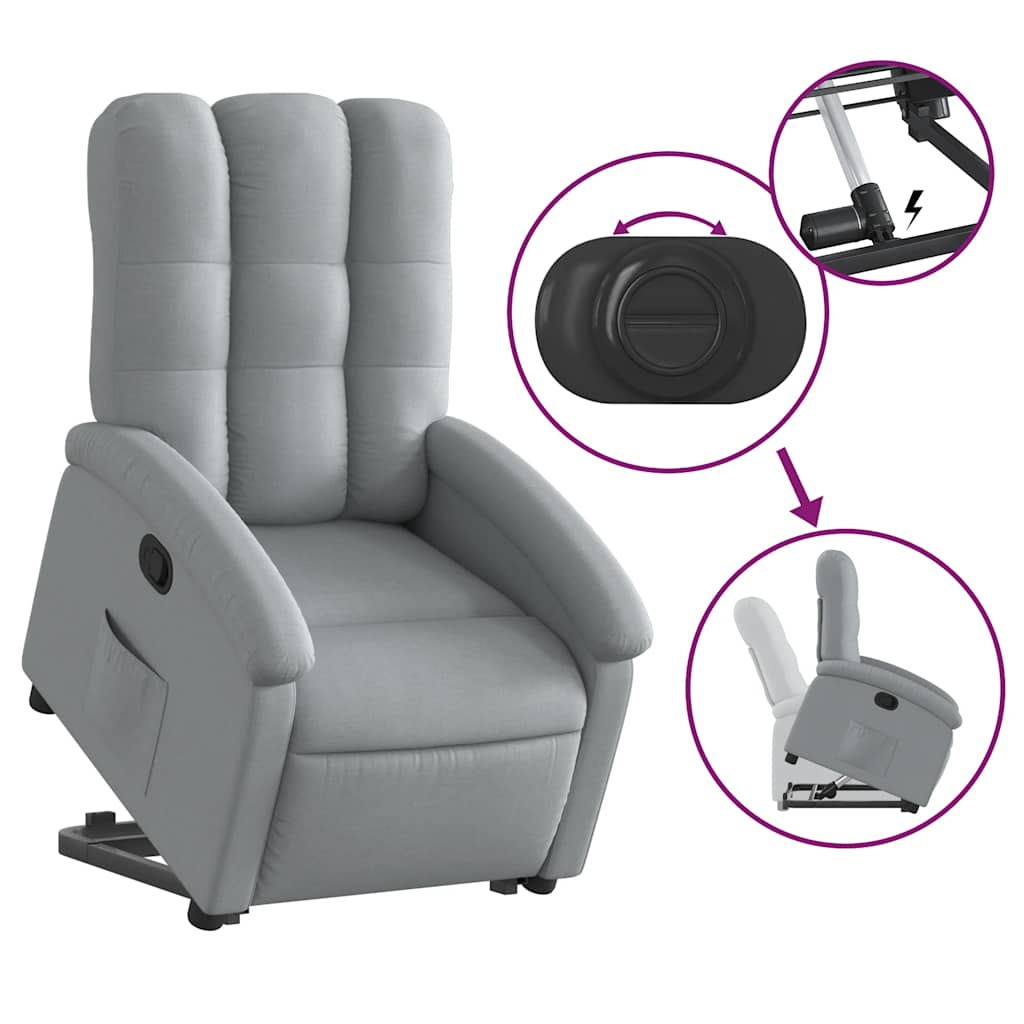 Fauteuil inclinable Gris clair Tissu - XIOS