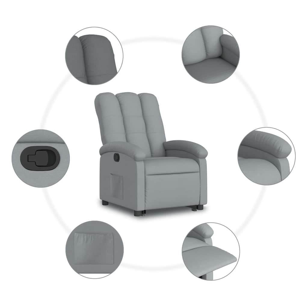 Fauteuil inclinable Gris clair Tissu - XIOS