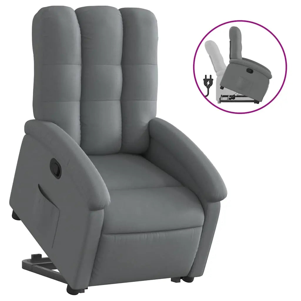 Fauteuil inclinable Gris foncé Tissu - XIOS