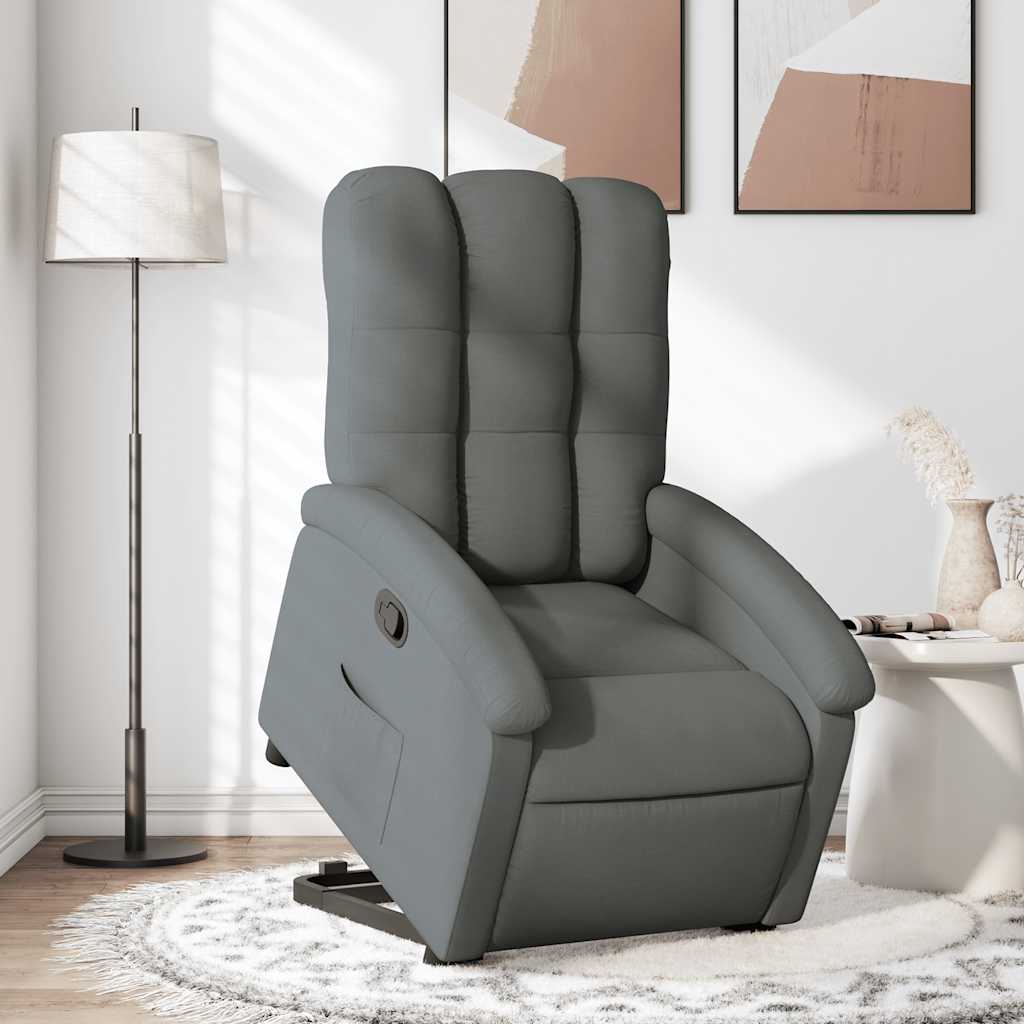 Fauteuil inclinable Gris foncé Tissu - XIOS