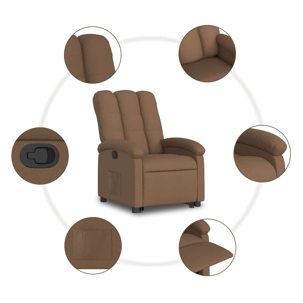 Fauteuil inclinable Marron Tissu