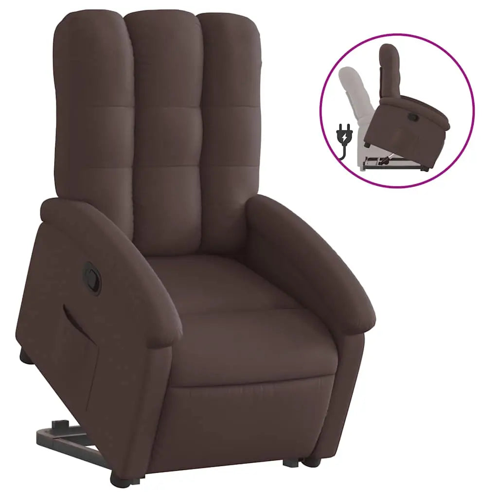 Fauteuil inclinable marron foncé tissu - XIOS