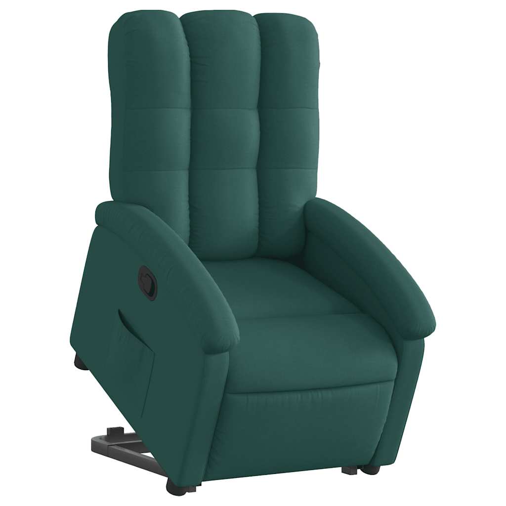 Fauteuil inclinable vert foncé tissu - XIOS
