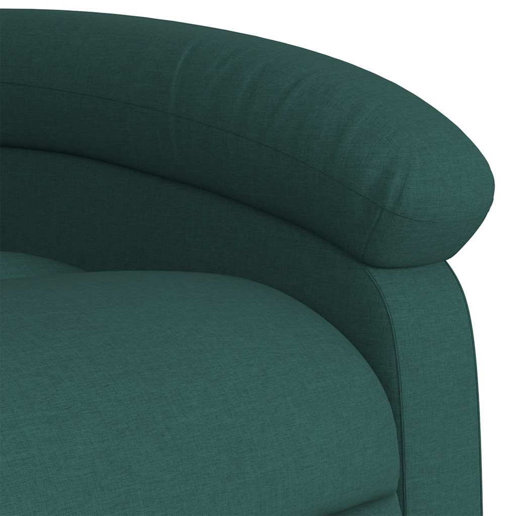 Fauteuil inclinable vert foncé tissu - XIOS