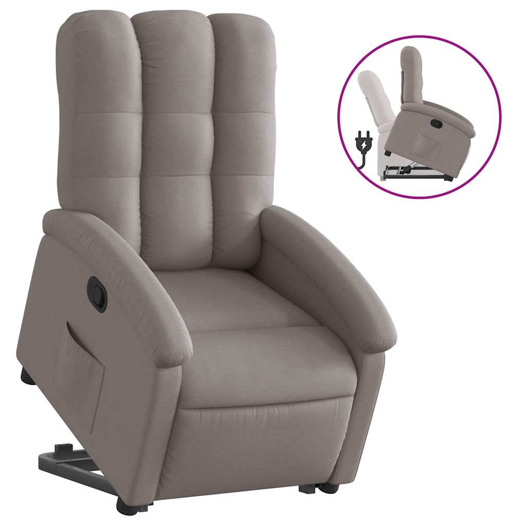 Fauteuil inclinable taupe tissu - XIOS