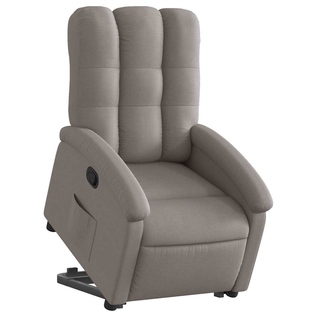Fauteuil inclinable taupe tissu - XIOS