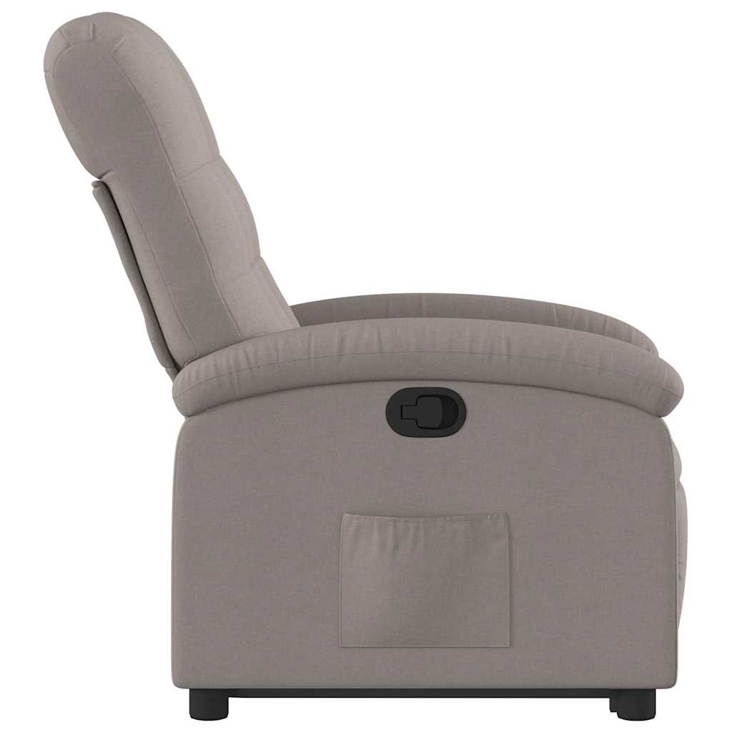 Fauteuil inclinable taupe tissu - XIOS