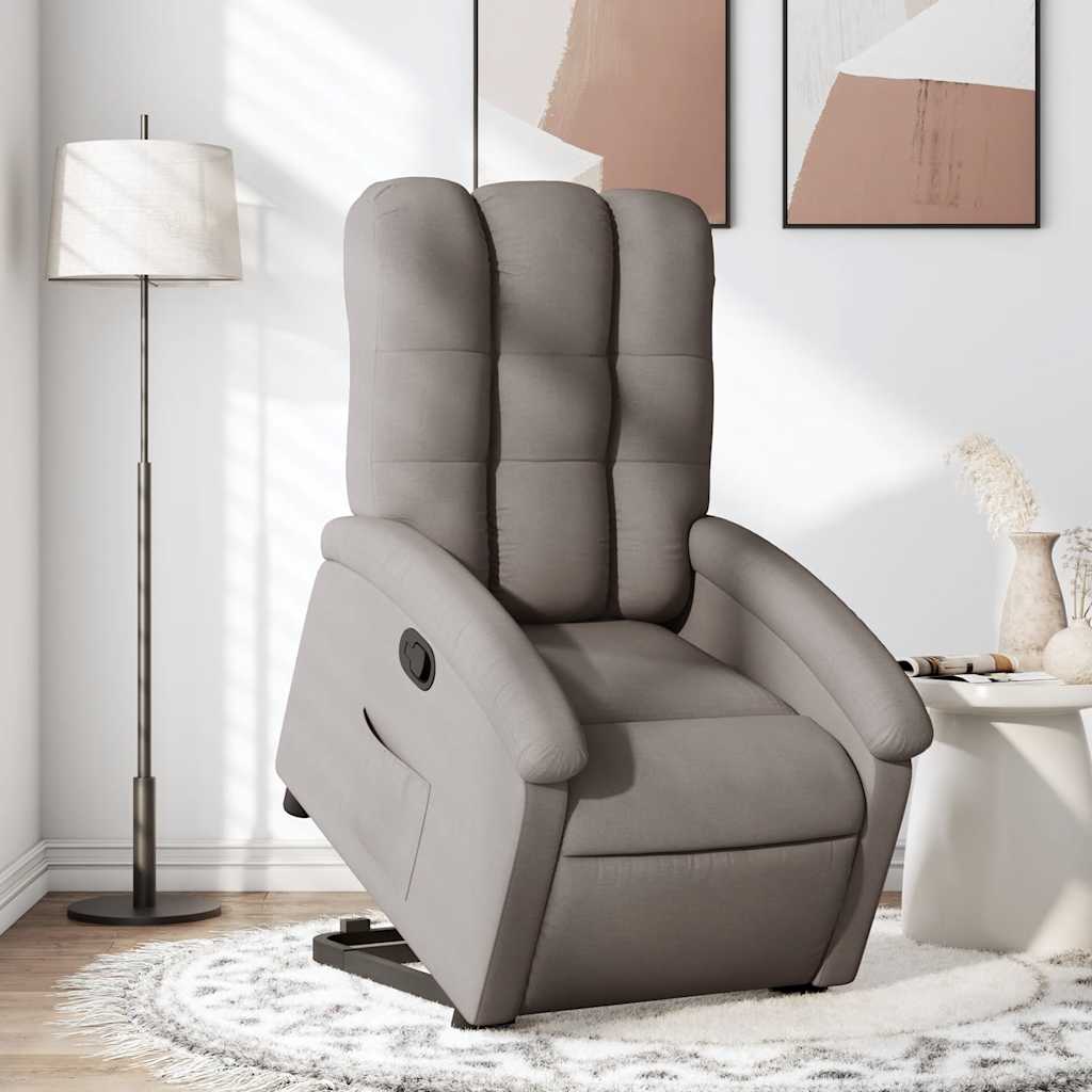 Fauteuil inclinable taupe tissu - XIOS