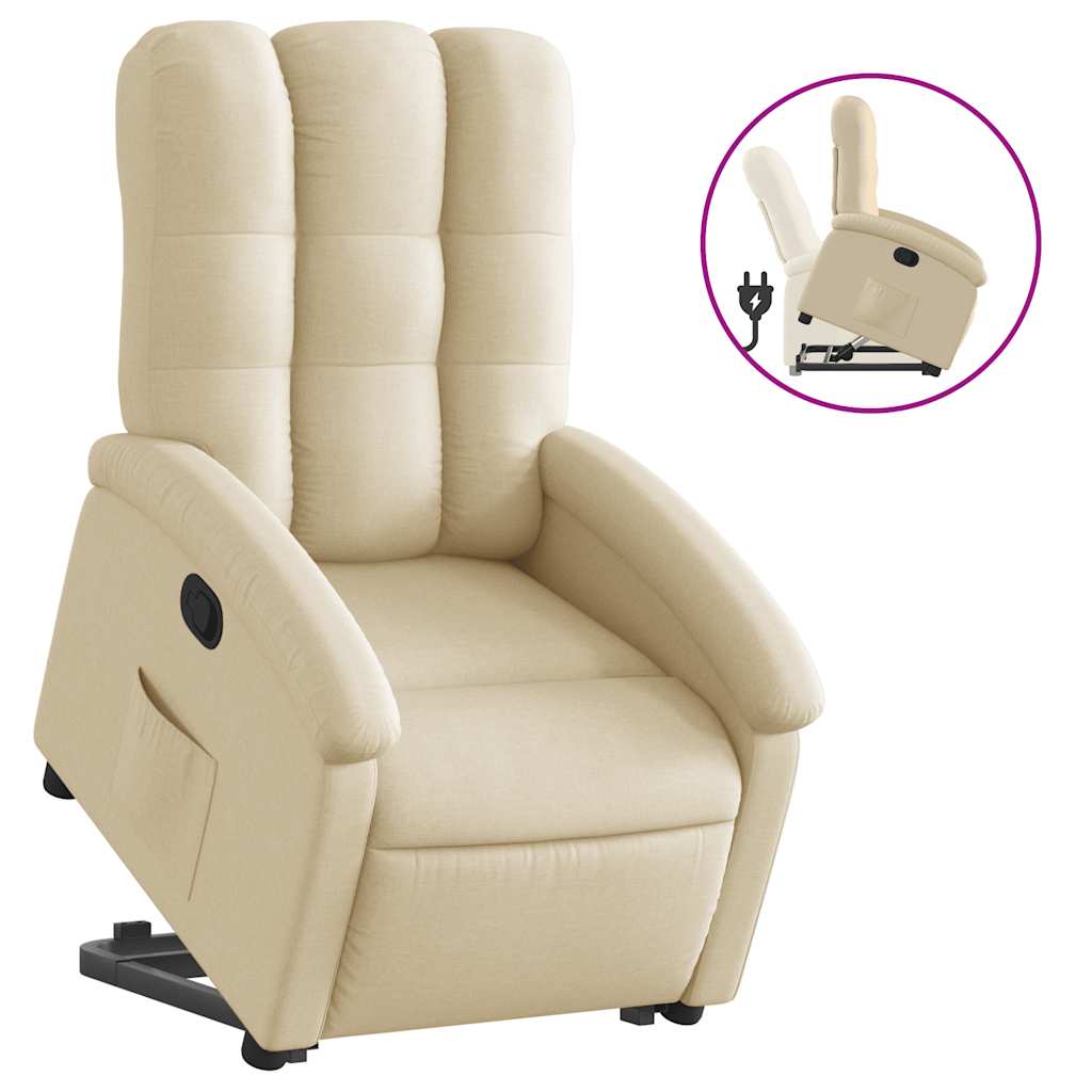 Fauteuil inclinable Crème Tissu - XIOS