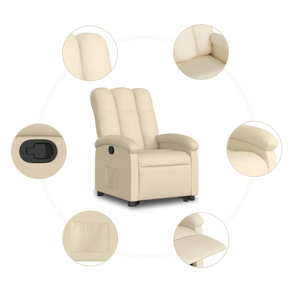 Fauteuil inclinable Crème Tissu - XIOS