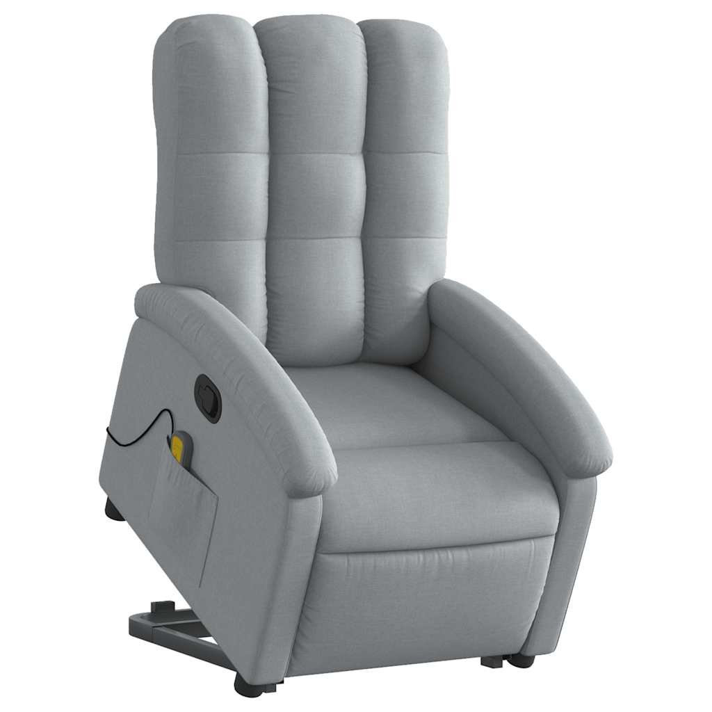Fauteuil de massage inclinable Gris clair Tissu - XIOS