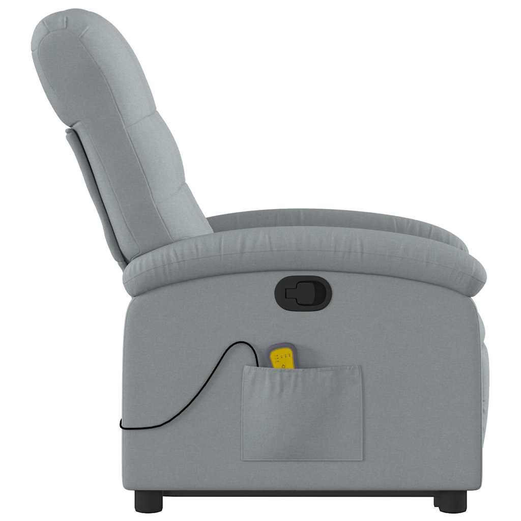 Fauteuil de massage inclinable Gris clair Tissu - XIOS