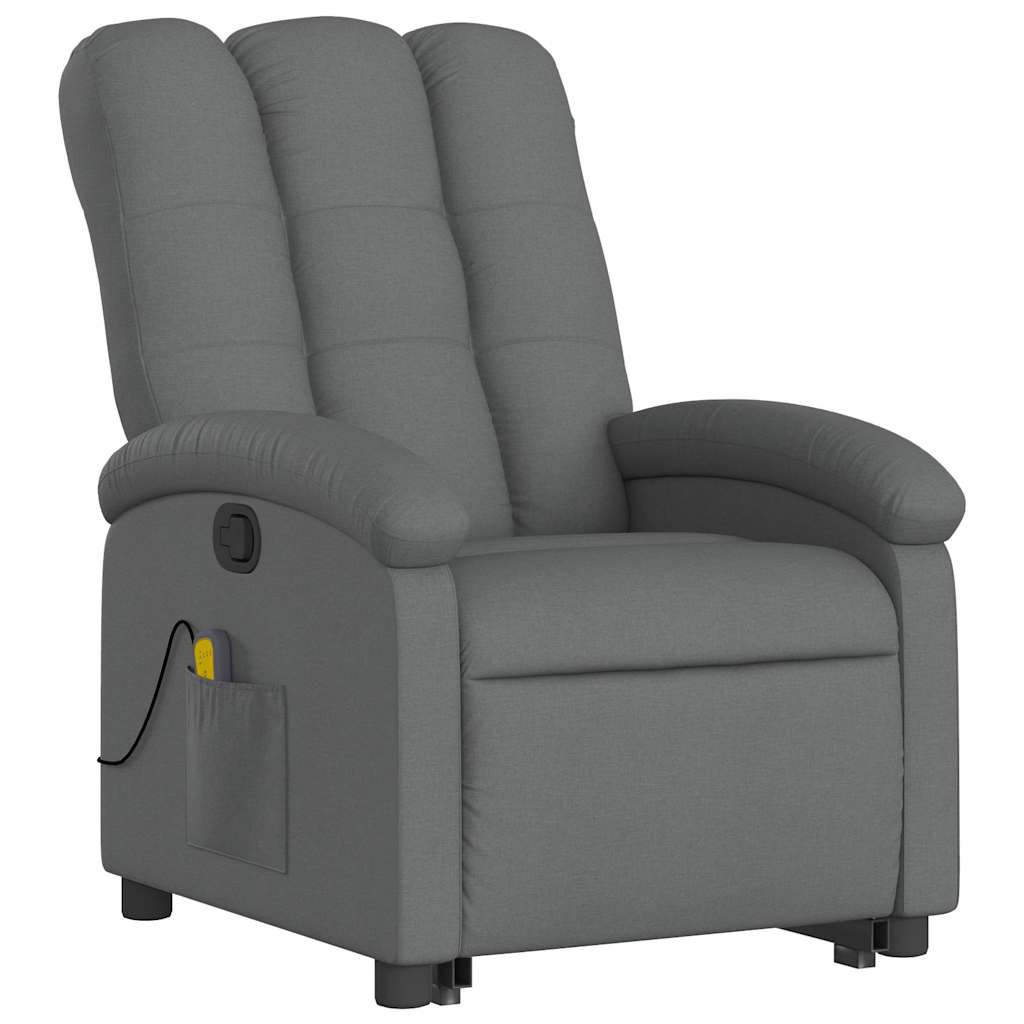 Fauteuil de massage inclinable Gris foncé Tissu - XIOS