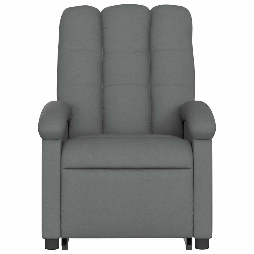 Fauteuil de massage inclinable Gris foncé Tissu