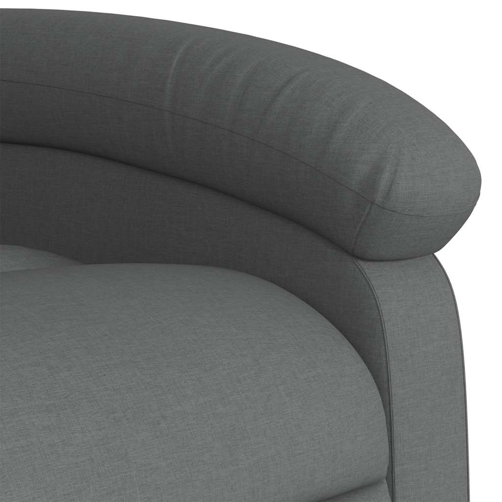 Fauteuil de massage inclinable Gris foncé Tissu
