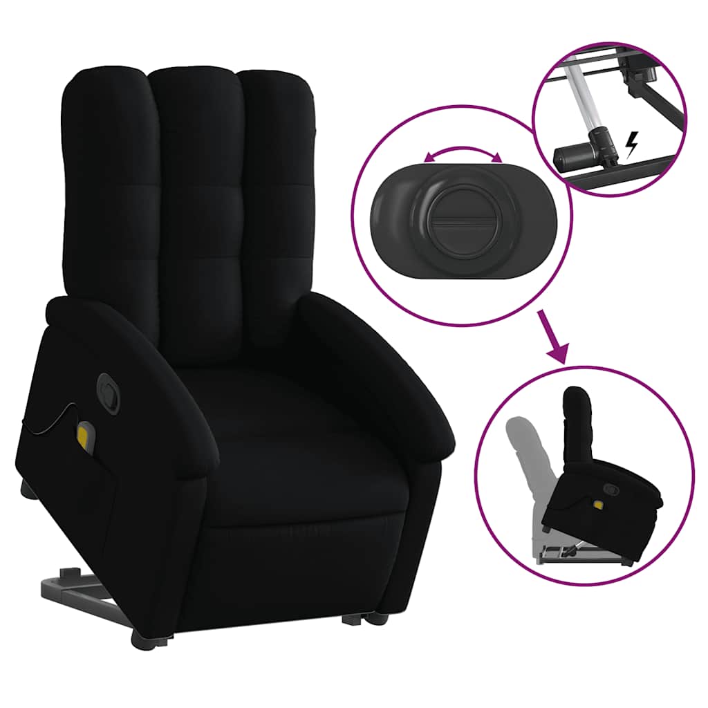 Fauteuil de massage inclinable Noir Tissu - XIOS