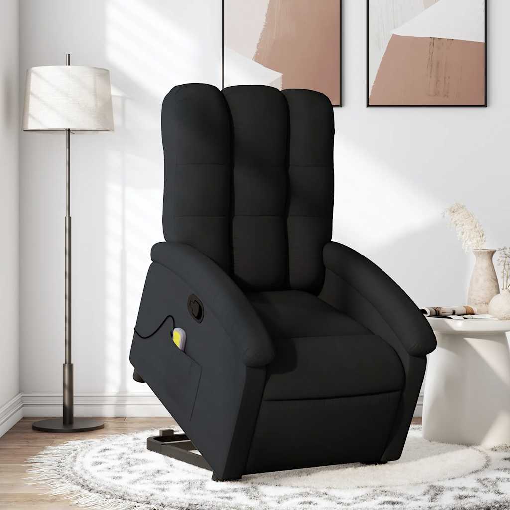 Fauteuil de massage inclinable Noir Tissu - XIOS