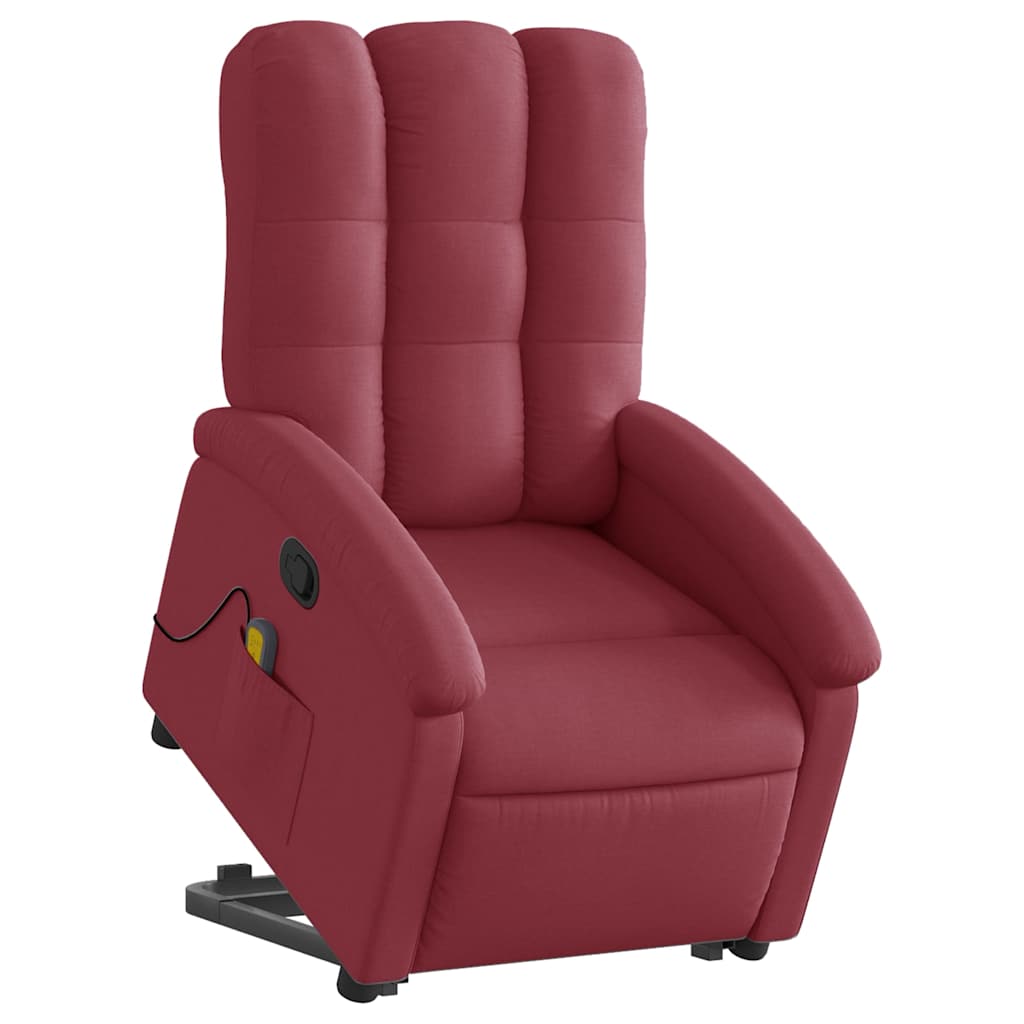 Fauteuil inclinable de massage Rouge bordeaux Tissu - XIOS