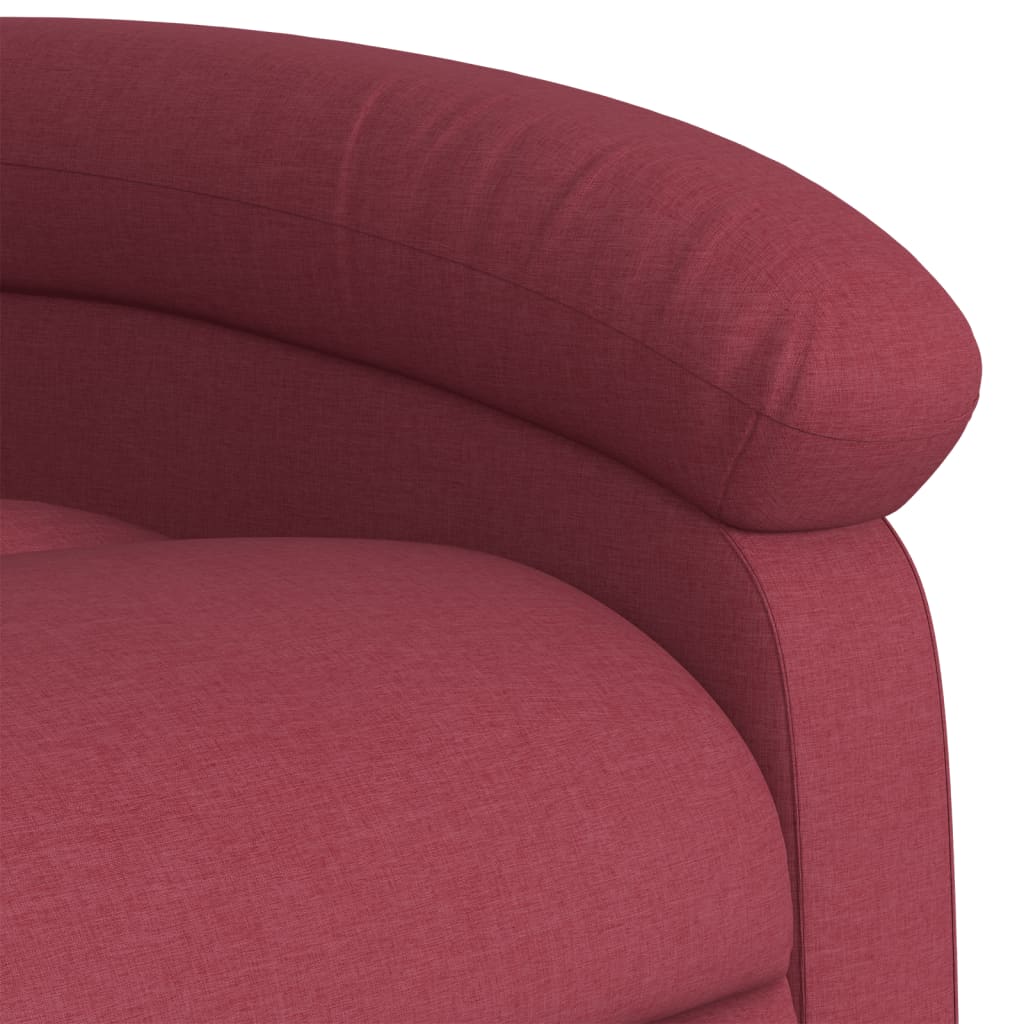 Fauteuil inclinable de massage Rouge bordeaux Tissu - XIOS
