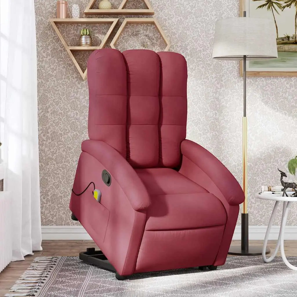 Fauteuil inclinable de massage Rouge bordeaux Tissu - XIOS
