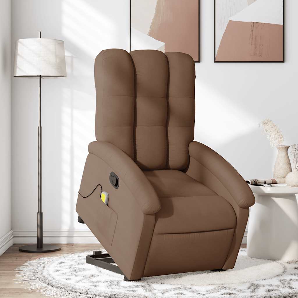 Fauteuil de massage inclinable Marron Tissu - XIOS