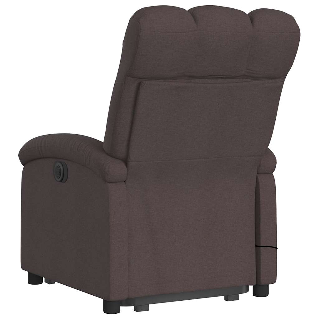 Fauteuil inclinable de massage Marron foncé Tissu - XIOS