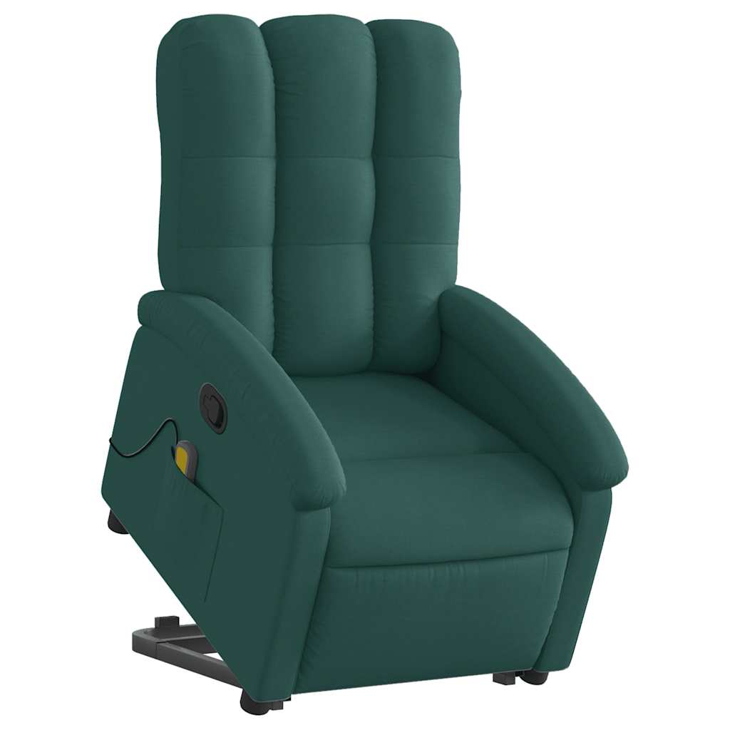 Fauteuil inclinable de massage Vert foncé Tissu - XIOS