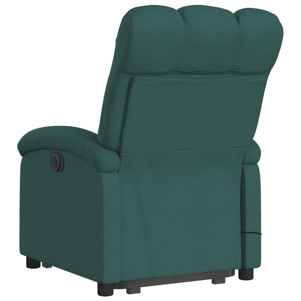 Fauteuil inclinable de massage Vert foncé Tissu - XIOS