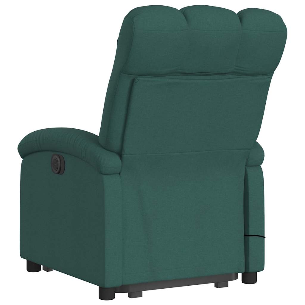Fauteuil inclinable de massage Vert foncé Tissu - XIOS