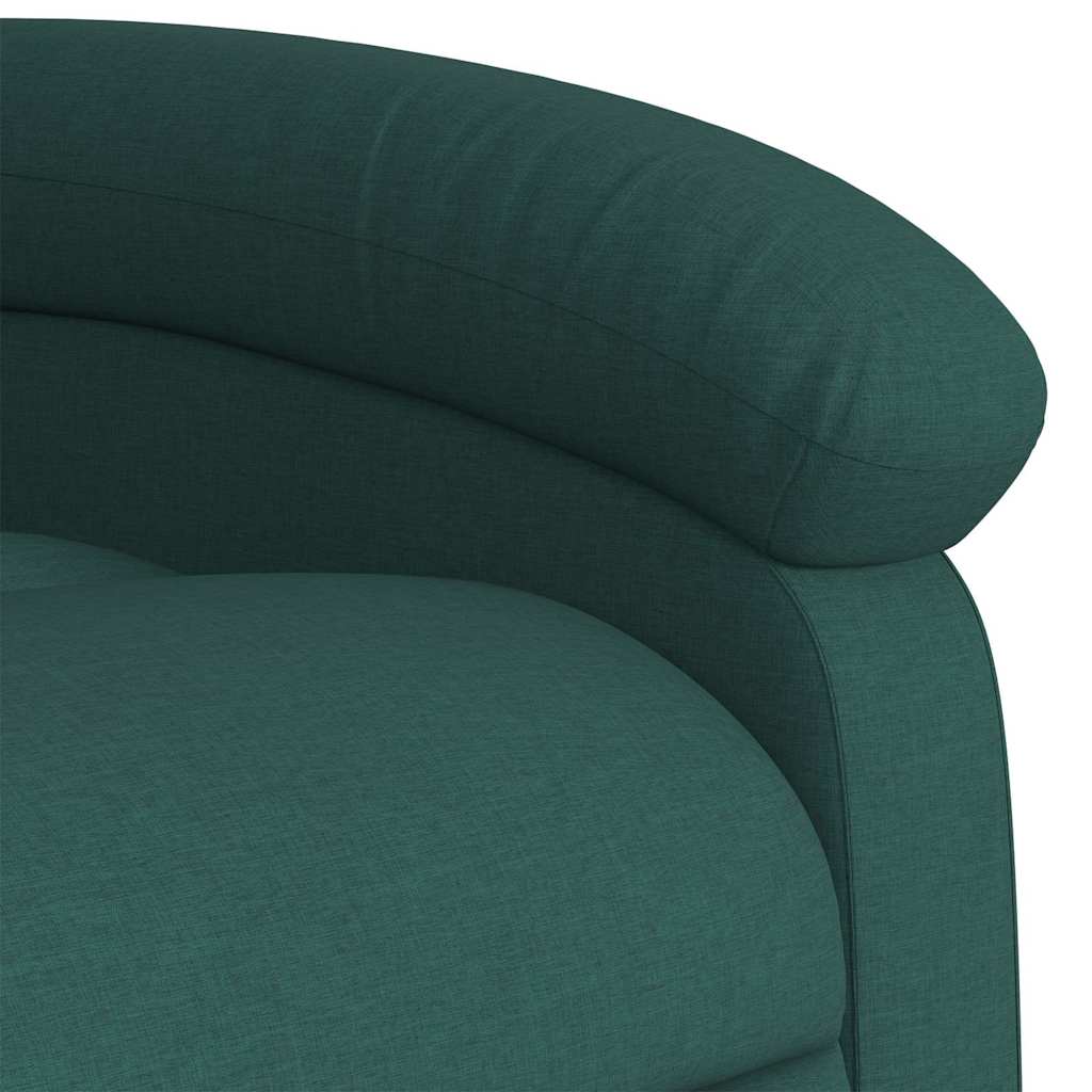 Fauteuil inclinable de massage Vert foncé Tissu - XIOS