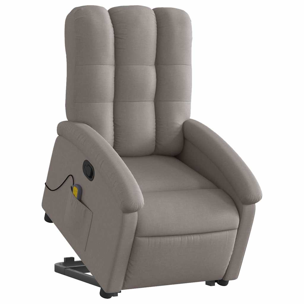 Fauteuil inclinable de massage Taupe Tissu - XIOS