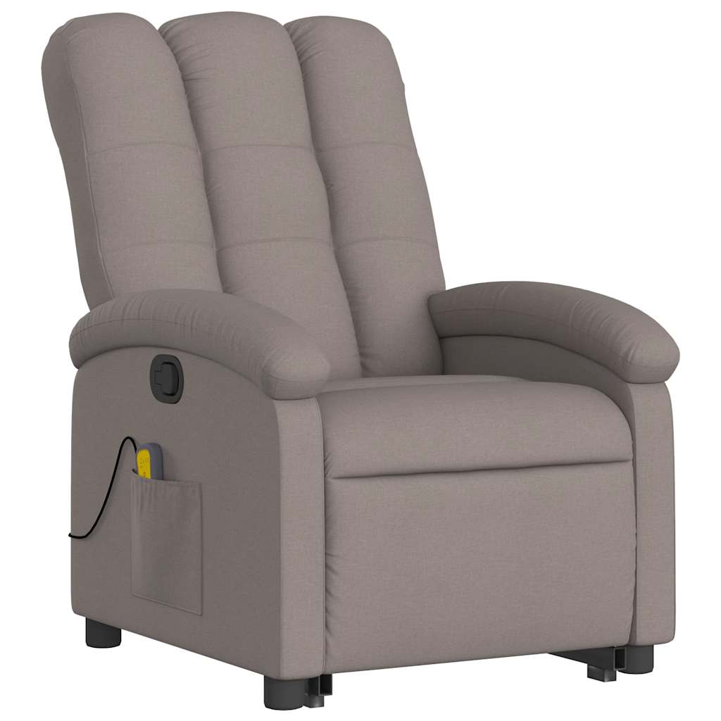 Fauteuil inclinable de massage Taupe Tissu - XIOS