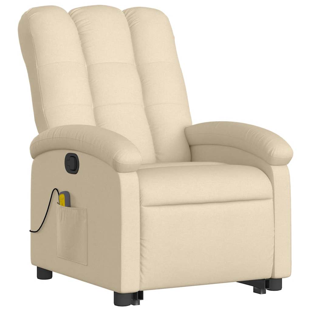 Fauteuil inclinable de massage Crème Tissu - XIOS