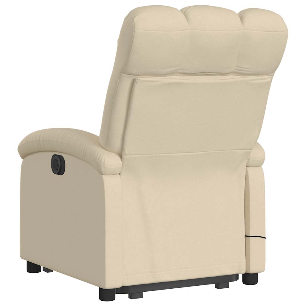 Fauteuil inclinable de massage Crème Tissu - XIOS