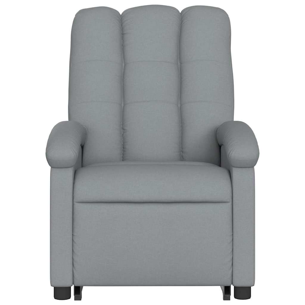 Fauteuil inclinable électrique gris clair tissu - XIOS