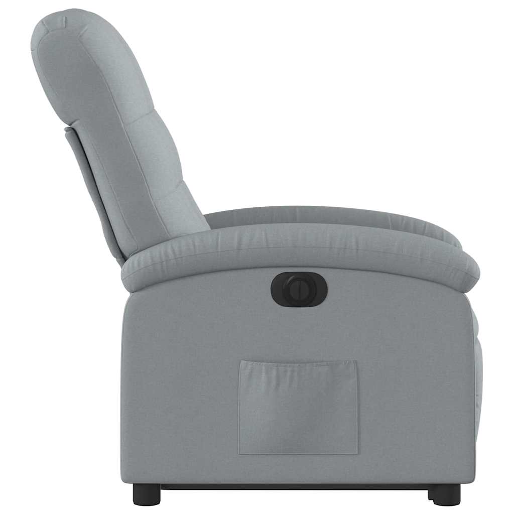 Fauteuil inclinable électrique gris clair tissu - XIOS