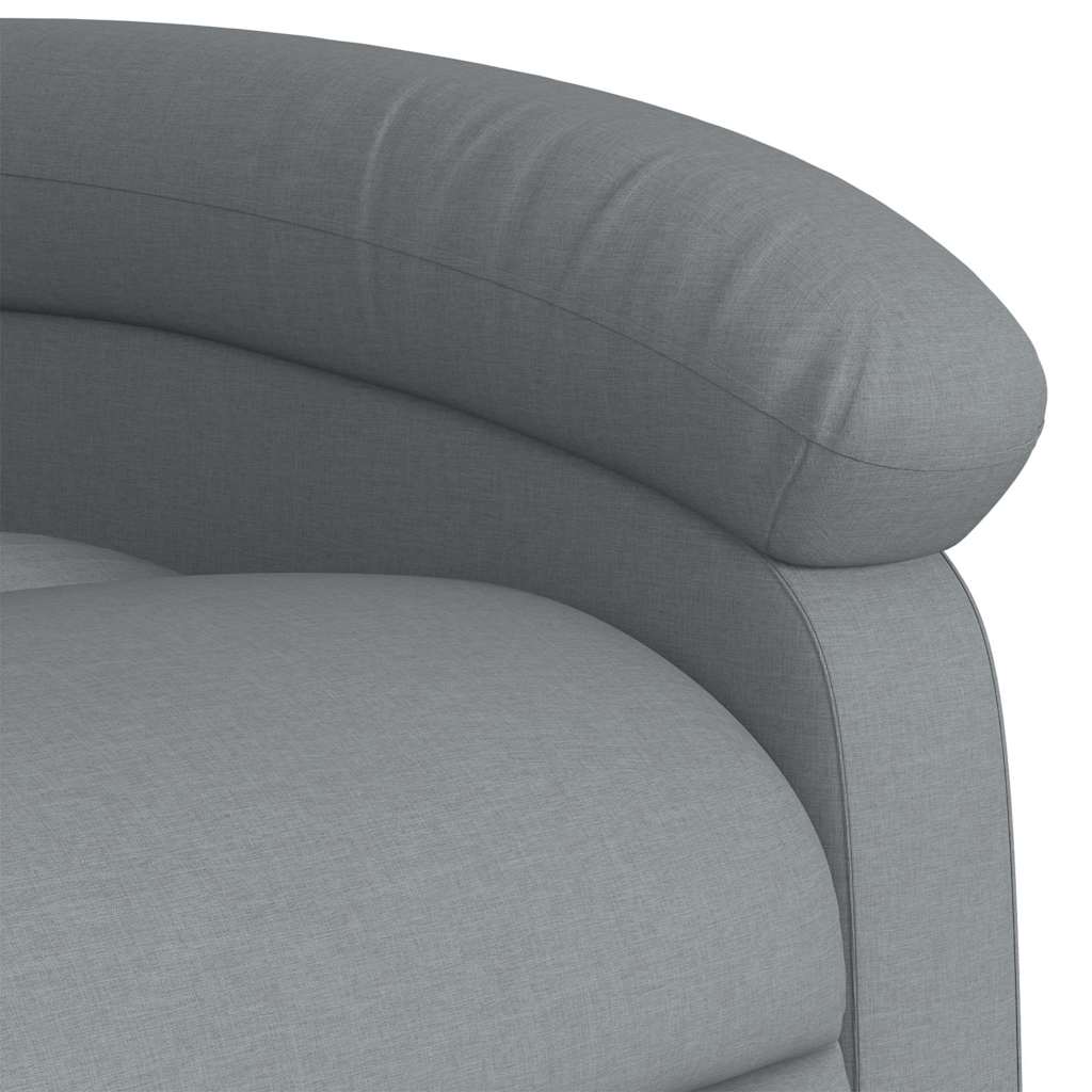 Fauteuil inclinable électrique gris clair tissu - XIOS