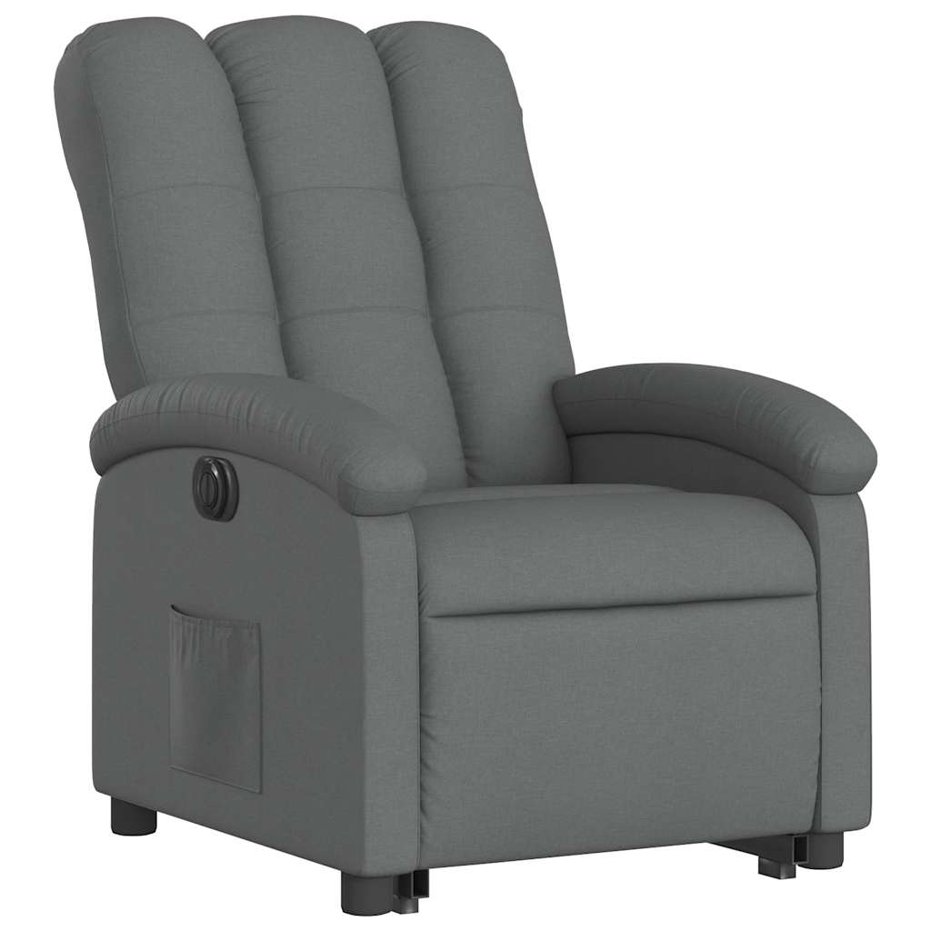 Fauteuil inclinable électrique gris foncé tissu - XIOS