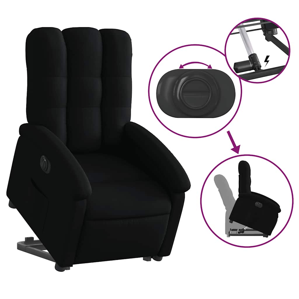 Fauteuil inclinable électrique noir tissu - XIOS