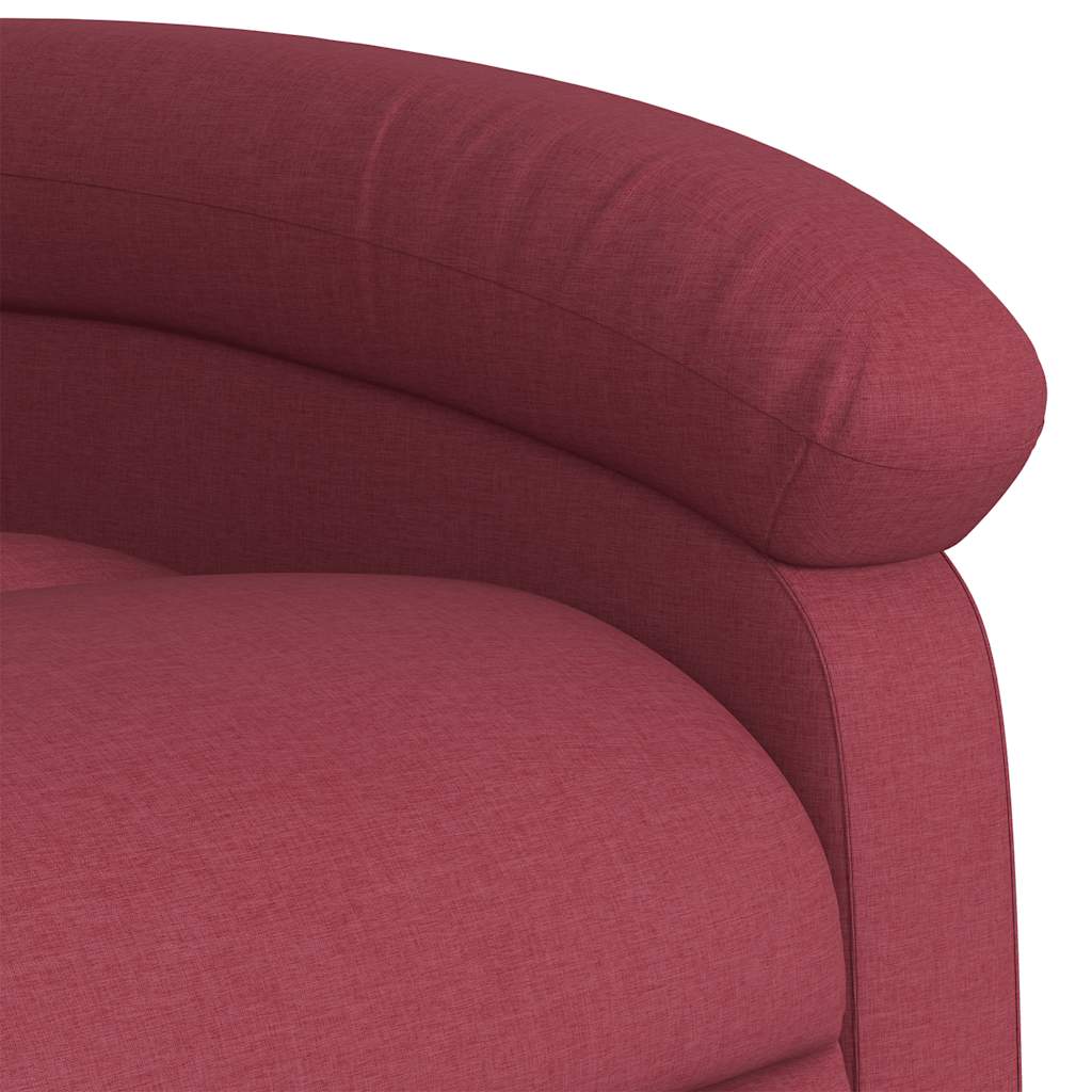Fauteuil inclinable électrique rouge bordeaux tissu - XIOS