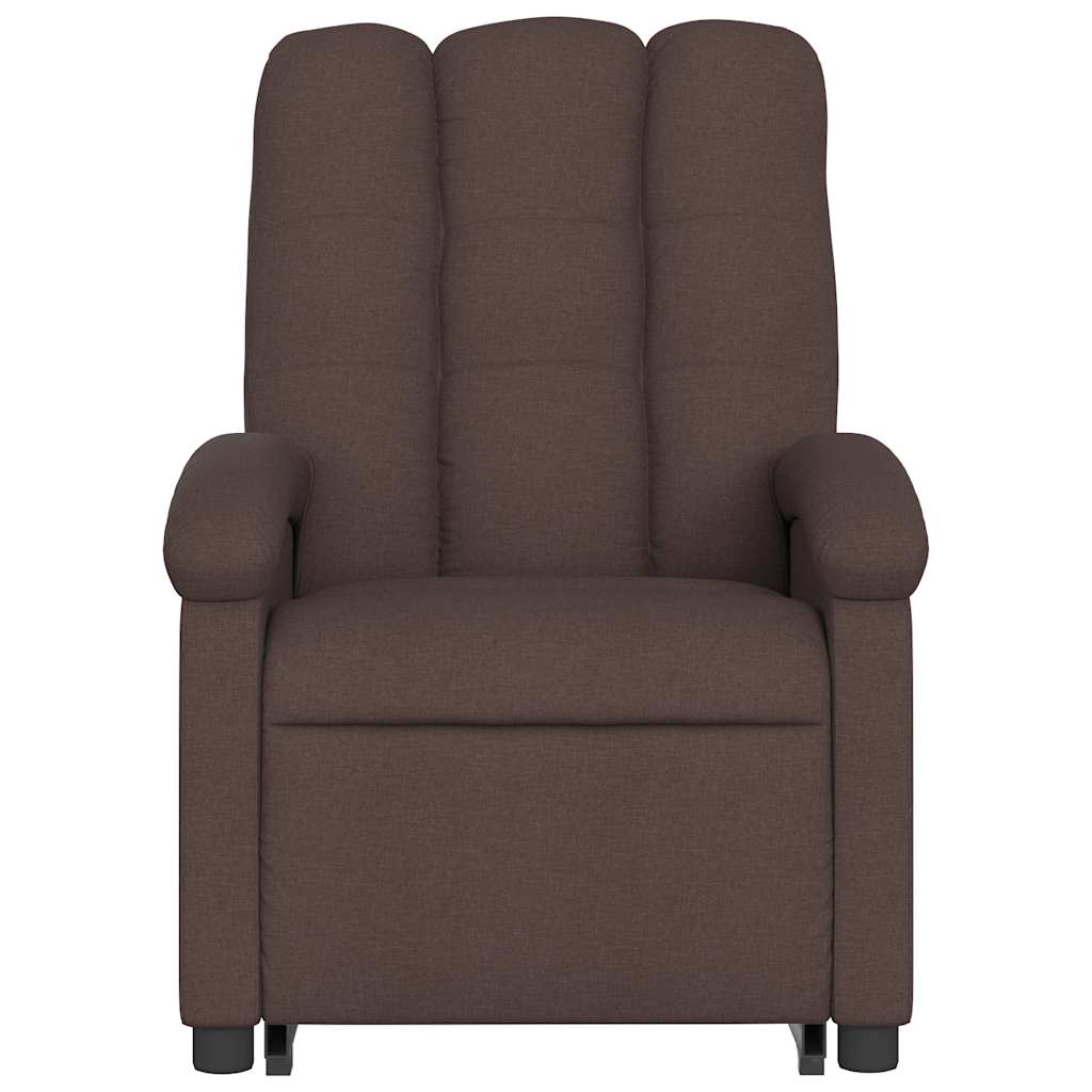 Fauteuil inclinable électrique marron foncé tissu - XIOS