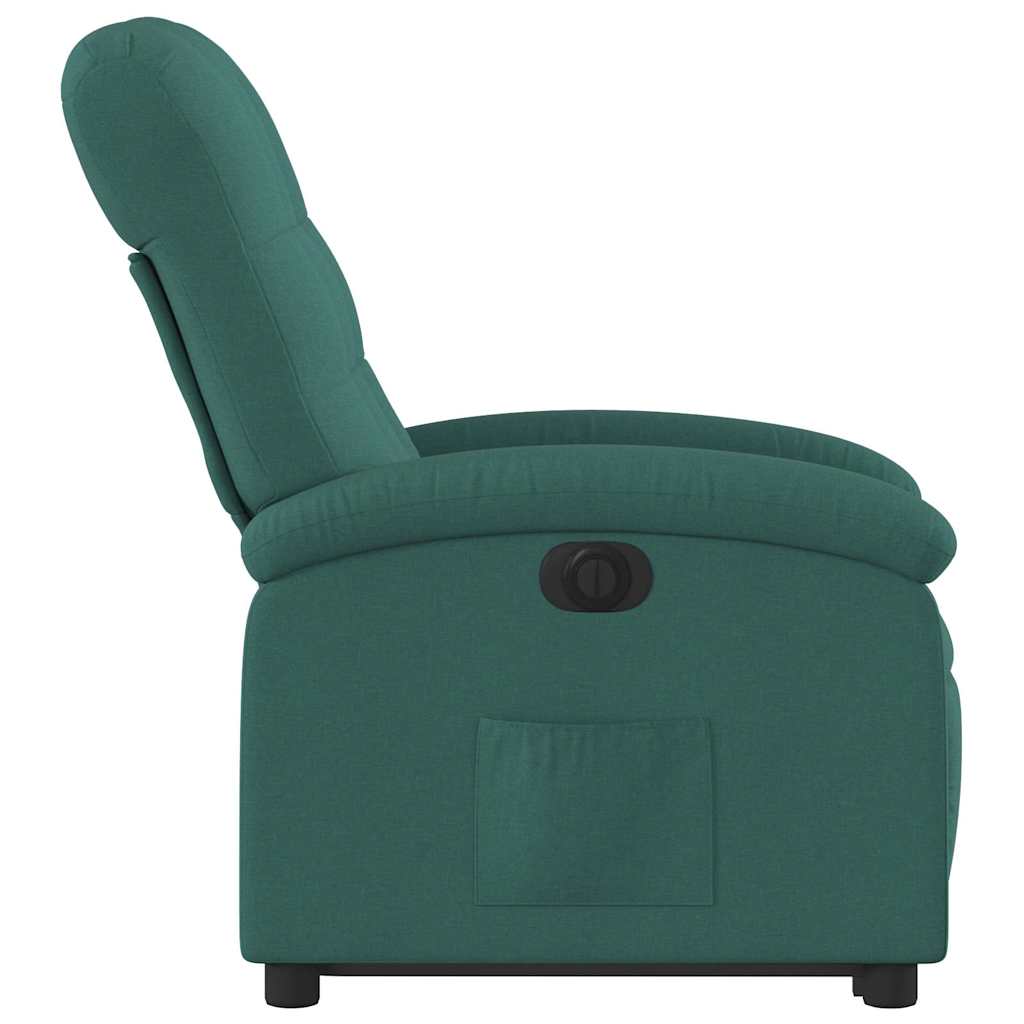 Fauteuil inclinable électrique vert foncé tissu - XIOS