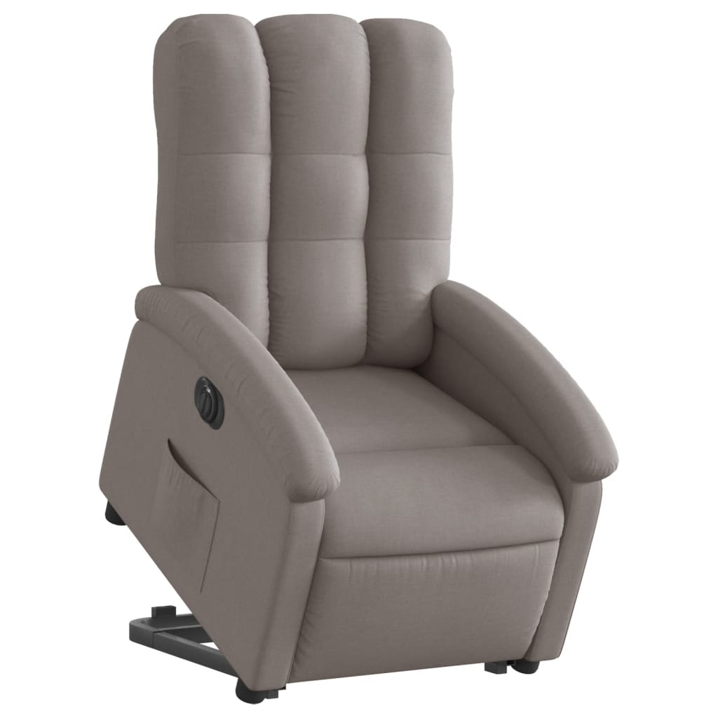 Fauteuil inclinable électrique taupe tissu - XIOS