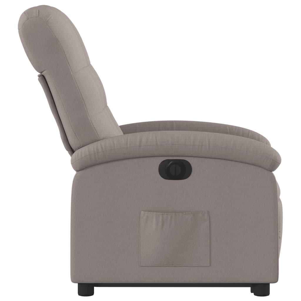 Fauteuil inclinable électrique taupe tissu - XIOS