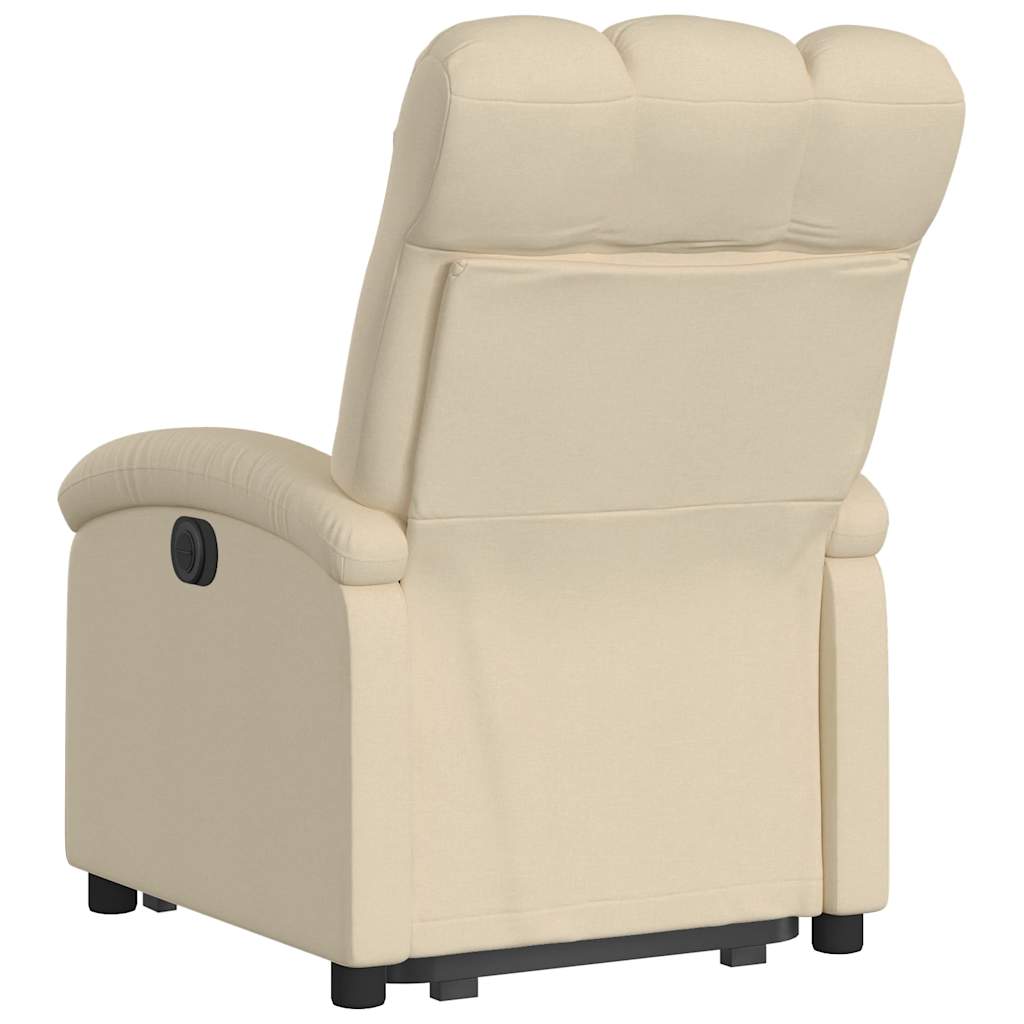 Fauteuil inclinable électrique crème tissu - XIOS